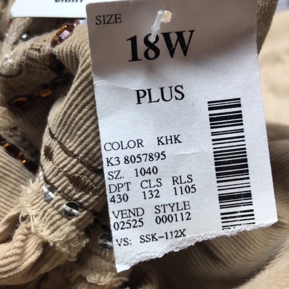 Fashion Bug corduroy tiered embroidered skirt size 18W - Picture 11 of 11